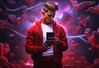 Male content creator on a cell phone | Madison Ave Magazine