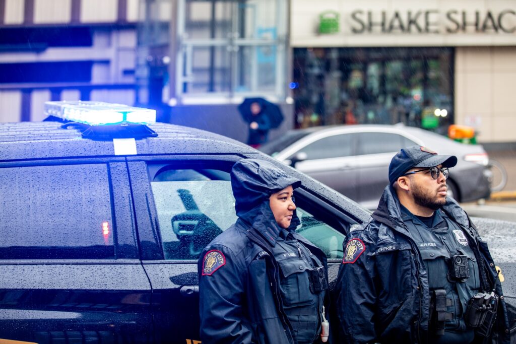 police outside the venue